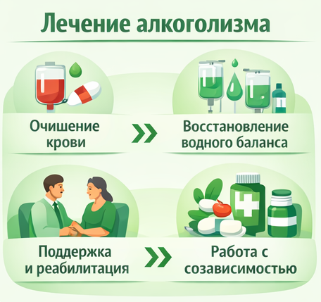 лечение алкоголизма в Нововоронеже этапы